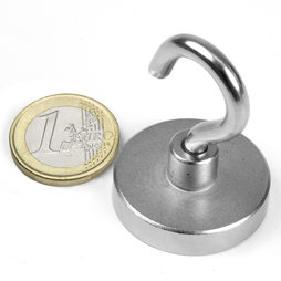 FTN-32, Hakenmagnet Ø 32 mm, Gewinde M5, Haftkraft ca. 30 kg
