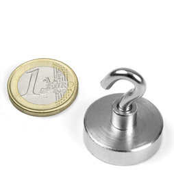 FTN-25, Hakenmagnet, Ø 25 mm, Gewinde M4, Haftkraft ca. 18 kg