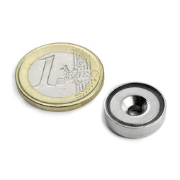 CSN-16, Topfmagnet mit Senkbohrung, Ø 16 mm, Haftkraft ca. 4 kg
