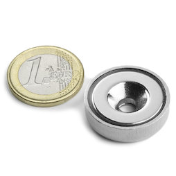 CSN-25, Topfmagnet mit Senkbohrung, Ø 25 mm, Haftkraft ca. 19 kg