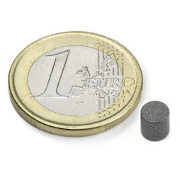 S-05-05-T, Scheibenmagnet Ø 5 mm, Höhe 5 mm, Neodym, N45, mit Teflon beschichtet