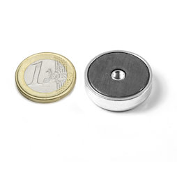 ITF-25, Topfmagnet Ferrit mit Innengewinde M4, Ø 25 mm