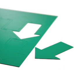 BA-014AR/green, Magnetsymbole Pfeil groß, für Whiteboards & Planungstafeln, 8 Symbole pro A4-Bogen, grün