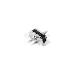 M-FURN-02, Magnetbeschlag oval für Möbel, Set aus Magneten & Metallplättchen zum Anschrauben