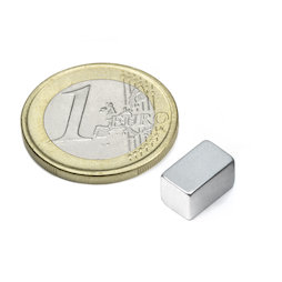 Q-10-06-06-Z, Quadermagnet 10 x 6 x 6 mm, Neodym, N45, verzinkt