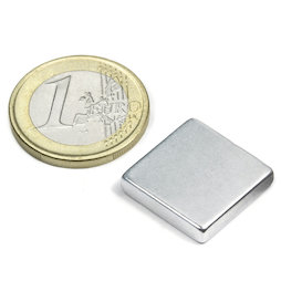 Q-18-18-04-Z, Quadermagnet 18 x 18 x 4 mm, Neodym, N45, verzinkt