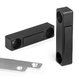 M-FURN-03, Magnetbeschlag schmal für Möbel, aus Metall, mit Gegenplatte