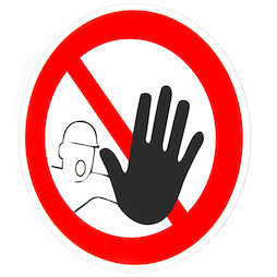 MS-W/noaccess, Verbotsschilder magnetisch, Zutritt für Unbefugte verboten