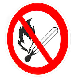 MS-W/nofire, Verbotsschilder magnetisch, Feuer, offenes Licht und Rauchen verboten