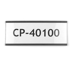CP-40100, Magnetetiketten 100 x 40 mm, magnetische C-Profile, mit Papiereinlage & Schutzfolie, zum Beschriften von Metallregalen