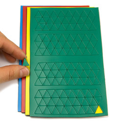BA-012T, Magnetsymbole Dreieck klein, für Whiteboards & Planungstafeln, 180 Symbole pro Bogen, in verschiedenen Farben